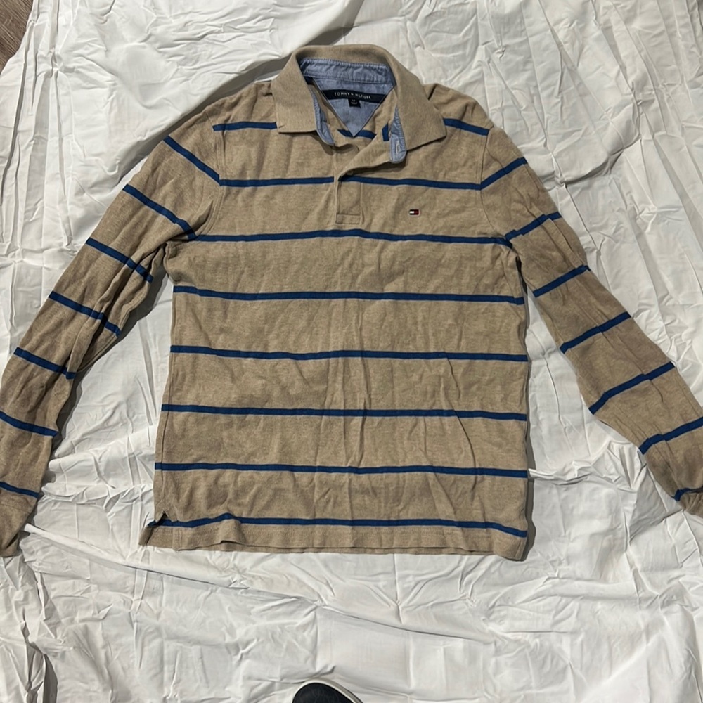 Tommy Hilfiger long sleeve striped polo T